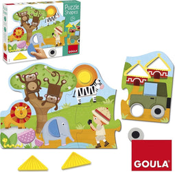 Jumbo - Goula Vormenpuzzel Safari Hout - 13 stukjes