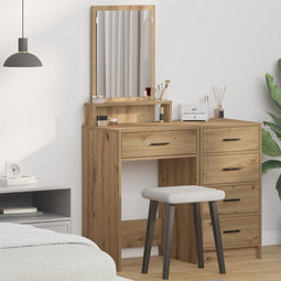 vidaXL - Kaptafel - met - Laden - in - Artisan - Eiken - - - 50x41x140 - cm