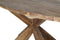 HSM Collection Ovale eettafel met kruispoot - 180x100 cm - vintage - teak