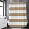 Loti Living Douchegordijn - Waterdicht - Anti Schimmel - Lichtbruin Gestreept - 180 x 200 cm
