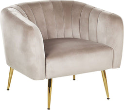 Fauteuil LACONIA Fluweel Taupe