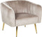 Fauteuil LACONIA Fluweel Taupe