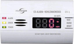 Protector C11-L Koolmonoxidemelder werkt op batterijen Detectie van Koolmonoxide