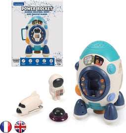 Jupiter, my Bilingual Interactive Rocket with Star Projector, Planet Knowledge, Quiz, Music (FR/EN)