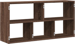 vidaXL - Wandschap - 100x25x50 - cm - bewerkt - hout - bruin - eikenkleurig