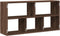 vidaXL - Wandschap - 100x25x50 - cm - bewerkt - hout - bruin - eikenkleurig