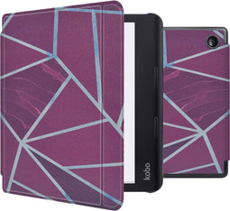 imoshion E-reader Hoesje - Geschikt voor Kobo Sage - Design Slim Hard Case Sleepcover Bookcase met stand - Bordeaux Graphic
