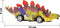 Jurassic Dino Racers - Dinosaurus Speelgoed Auto Set | - Set van 6