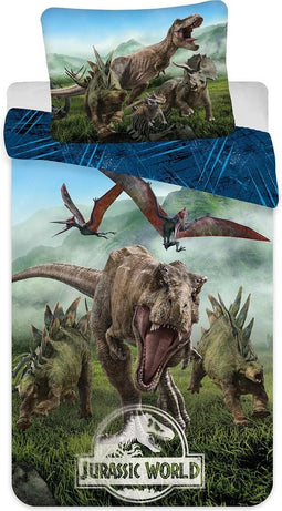 Jurassic World dekbedovertrek Dinosaurs 140 x 200 cm Katoen