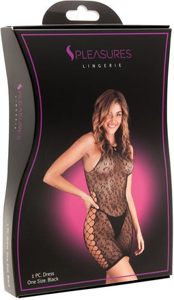 Jurk S Pleasures Zwart – Één Maat – Comfortabele Pasvorm