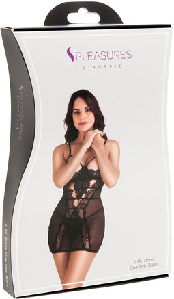 Jurk S Pleasures Zwart (Één maat)