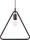 JURUENA - Hanglamp - Driehoek - Bruin - Metaal