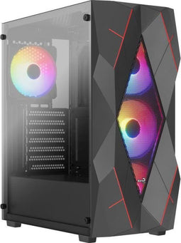 PC-behuizing - AEROCOOL - Volcan G v1 (zwart) - Medium toren - ATX-formaat - Zonder voeding