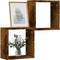 vidaXL - Wandrekken - kubus - 2 - st - 30x15x30 - cm - gerookt - eiken