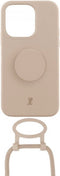 Just Elegance PopGrip Backcover Hoesje - Geschikt voor Apple iPhone 14 Pro Max - Gsm case - Beige