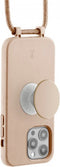 Just Elegance PopGrip Backcover Hoesje - Geschikt voor Apple iPhone 14 Pro Max - Gsm case - Beige