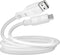 JUST GREEN, USB-A / micro USB-kabel 1,2 m 2,1A Opladen en synchroniseren 10W, Wit