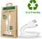 JUST GREEN, USB-A / micro USB-kabel 1,2 m 2,1A Opladen en synchroniseren 10W, Wit