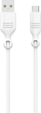 JUST GREEN, USB-A / micro USB-kabel 1,2 m 2,1A Opladen en synchroniseren 10W, Wit