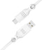 JUST GREEN, USB-A / micro USB-kabel 1,2 m 2,1A Opladen en synchroniseren 10W, Wit