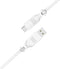 JUST GREEN, USB-A / micro USB-kabel 1,2 m 2,1A Opladen en synchroniseren 10W, Wit