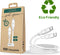Just Green - USB C/USB C recyclebare kabel 1,2 m 3A - Wit