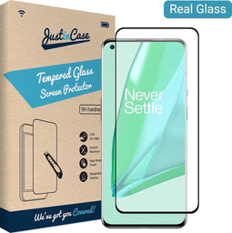 Just in Case Full Cover Tempered Glass voor OnePlus 9 Pro - Zwart