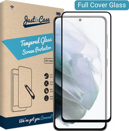 Just in Case Full Cover Tempered Glass voor Samsung Galaxy S21 - Zwart