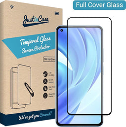 Just in Case Full Cover Tempered Glass voor Xiaomi Mi 11 Lite / 11 Lite 5G NE - Zwart