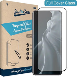 Just in Case Full Cover Tempered Glass voor Xiaomi Mi 11 - Zwart