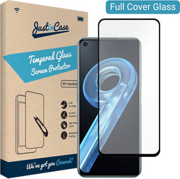 Just in Case Realme 9i Full Cover Tempered Glass - Zwart