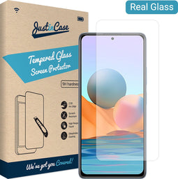 Just in Case Tempered Glass voor Xiaomi Redmi Note 10 Pro Protector - Arc Edges