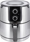Just Perfecto Airfryer XXL 4L - 1400W - RVS - Heteluchtfriteuse Met Grilplaat - Air Fryer Zonder Olie - Braden, Grillen, Bakken, Roosteren én Frituren - 8 Programma's - Vaatwasserbestendig - Uitneembare Mand - Easy To Use