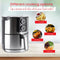 Just Perfecto Airfryer XXL 4L - 1400W - RVS - Heteluchtfriteuse Met Grilplaat - Air Fryer Zonder Olie - Braden, Grillen, Bakken, Roosteren én Frituren - 8 Programma's - Vaatwasserbestendig - Uitneembare Mand - Easy To Use