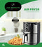 Just Perfecto Airfryer XXL 4L - 1400W - RVS - Heteluchtfriteuse Met Grilplaat - Air Fryer Zonder Olie - Braden, Grillen, Bakken, Roosteren én Frituren - 8 Programma's - Vaatwasserbestendig - Uitneembare Mand - Easy To Use