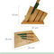 Just Vegan, 5-delige Keramische Eco Messenset – 2x Universele Messen, 1x Keukenmes, 1x Snijplank, 1x Messenblok – Gemaakt van Duurzame Materialen - Ceravegan