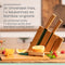 Just Vegan, 5-delige Keramische Eco Messenset – 2x Universele Messen, 1x Keukenmes, 1x Snijplank, 1x Messenblok – Gemaakt van Duurzame Materialen - Ceravegan