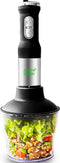 Just Vegan, 6-in-1 Staafmixer – 1200W – zwart - Ceravegan – hand blender – duurzame keukenhulp
