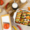 Just Vegan, Bamboo Veggi Dicer - Mandoline keukensnijder - 4 opzetstukken - Glas & Bamboe - Multifunctionele Groenresnijder - Uiensnijder