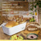 Just Vegan, Broodtrommel – Brooddoos met snijplank - Brood Bewaar Opberg Box - Broodopslag Vershouddoos - Wit