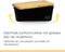 Just Vegan, Broodtrommel – Brooddoos met snijplank - Brood Bewaar Opberg Box - Broodopslag Vershouddoos - Zwart