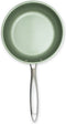 Just Vegan, Ceravegan RVS ECO koekenpan 2pcs – 20cm +28cm, 100% vegan, plantaardige anti-aanbaklaag - avocado-olie – duurzame pan - Met GRATIS panbeschermer
