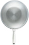 Just Vegan, Ceravegan RVS ECO wokpan – 28cm, 100% vegan, plantaardige anti-aanbaklaag - avocado-olie – duurzame wok - Met GRATIS panbeschermer