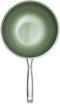 Just Vegan, Ceravegan RVS ECO wokpan – 28cm, 100% vegan, plantaardige anti-aanbaklaag - avocado-olie – duurzame wok - Met GRATIS panbeschermer