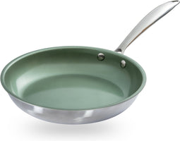Just-Vegan-Koekenpan-CeraVegan-ECO-24-cm-roestvrij-staal-groen