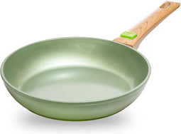 Just - Vegan - Koekenpan - met - afneembaar - handvat - eco - 24 - cm - aluminium - groen