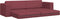 vidaXL - Vloersofa - Bed - 2-in-1 - Bordeauxrood - 245x150x60.5 - cm - Stof