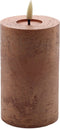led kaars rustic copper 12,5x7,5cm
