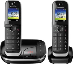 Panasonic KX-TGJ322 - DECT-telefoon - 2 handsets met nummerherkenning en luidspreker - Zwart (2 stuks)