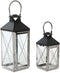 Straatlantaarn DKD Home Decor Kristal Zwart Staal 18 x 18 x 43 cm Modern Verchroomd